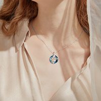 Nouvelle mode chien et fille collier cristal coloré pendentif pour animaux de compagnie cadeaux pour les filles amoureux des animaux de compagnie bijoux commémoratifs pour animaux de compagnie