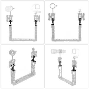 Adaptateur rotule CNC 1 pouce avec vis <span class=keywords><strong>de</strong></span> fixation réglable 1/4" M5 et pince lumineuse pour caméra d'action GoPro, support <span class=keywords><strong>de</strong></span> plongée sous-marine - Product Image 4