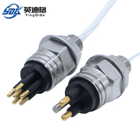 Conector Impermeable Microminiatura IP68 YingDiGe, Enchufe Macho-Hembra de 3 Pines, Contacto de Latón Chapado en Oro, Acero Inoxidable