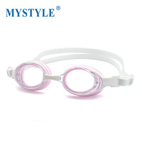 Lunettes de natation pour enfants myopes, correctrices, étanches, avec sangle réglable, revêtement miroir, anti-buée, protection UV élevée