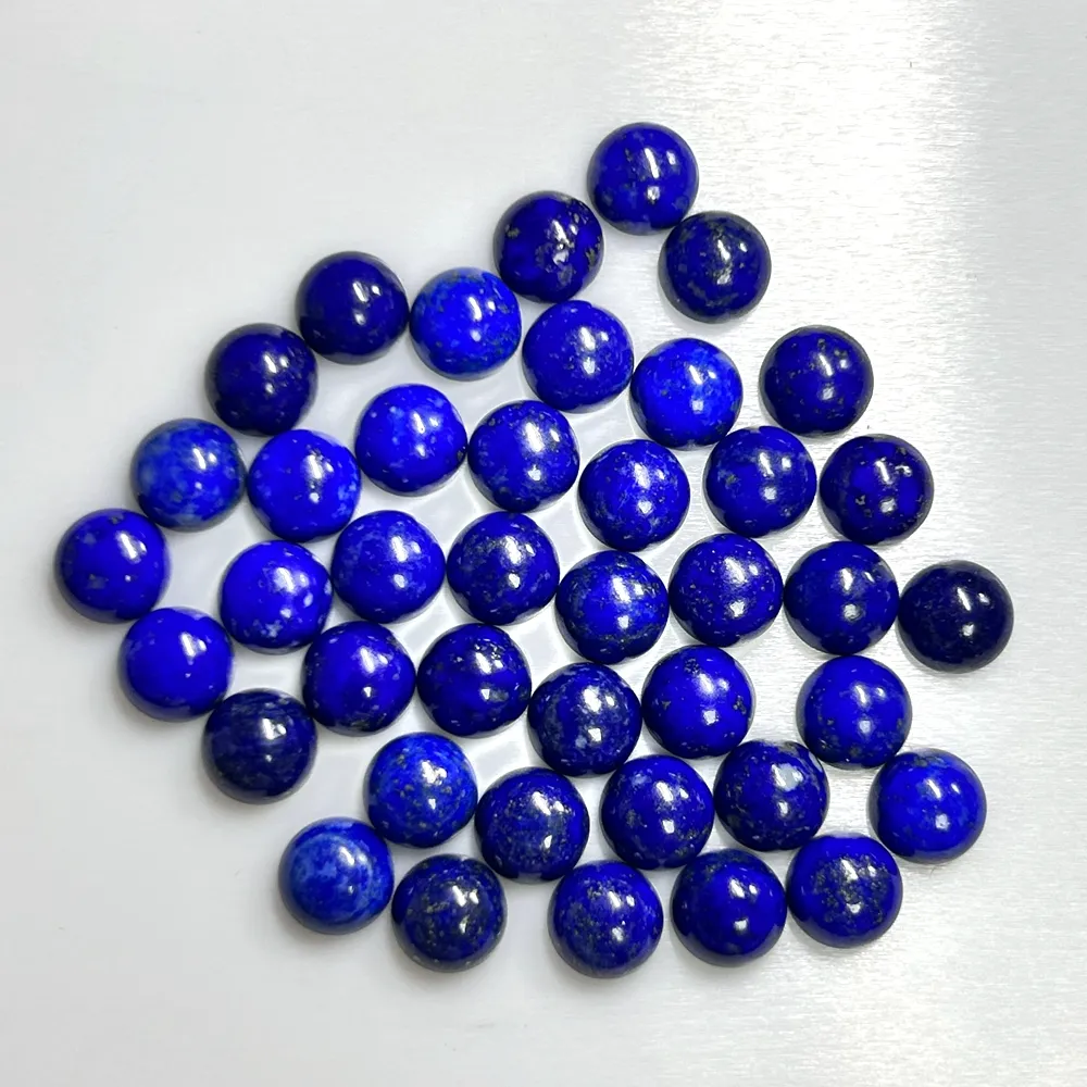 HQ GEMS Manufacture Oval 3x5--13x18mm Flat Back Cabochon Natural Lapis Lazuli Stone