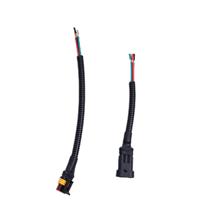Kabel Konektor Otomotif Tahan Air 2-Pin, Pasangan Male & Female, Rakitan Kabel Steker Tertutup 2 Arah 12V untuk Sepeda Motor, Perahu