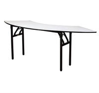 Table pliante serpentine d'extérieur en panneaux de bois, table de repas pour événements, mobilier portable pour cour, hôtel, ferme