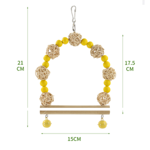Jouet oiseau couleur bonbon balançoire perroquet jouet balançoire fournitures perroquet hamac anneau de fronde - Product Image 6