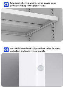 Armoire de classement en métal, <span class=keywords><strong>rangement</strong></span> de bureau, armoire en acier avec serrure, organisateur de classement robuste, armoire en métal pour <span class=keywords><strong>documents</strong></span> et fournitures - Product Image 4