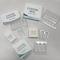 Boîte à peptides personnalisée avec logo gratuit, flacons de 3 ml et 10 ml, 10 flacons de 2 ml sur une palette en plastique, emballage en boîte de papier pour flacons de peptides de 2 ml et 10 ml