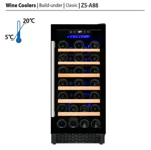 Made in China Einzelaufnahme eingebautes Klima kontrolliertes Schaukasten Weinkühlschrank für Italien Stil Kühlschrank Luxushaus