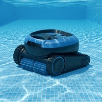 Système de nettoyage automatique intelligent portable sans fil en ABS, aspirateur robotisé pour l'entretien des piscines