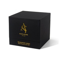 Premium 10oz wadah lilin silinder beraroma Foil emas hitam Matte kaku kotak kemasan hadiah kustom untuk lilin kosmetik
