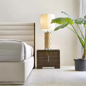 <b>Table</b> <b>Lamp</b> Solid Wood <b>Base</b> LED Warm Light E26 Bulb Switch Control 400mm x 920mm For Bedroom Living Room - Product Image 3