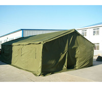 Tente en toile de qualité militaire à cadre métallique robuste de 12x8 m pour 40-50 personnes, personnalisable