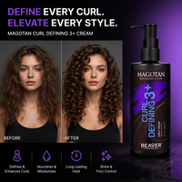 Crème Coiffante Sans Rinçage BEAVER Magotan pour Boucles – Fixation Moyenne, Anti-Frisottis & Hydratation – Coiffage Professionnel – Vente en Gros