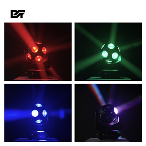 Đèn <span class=keywords><strong>LED</strong></span> di động bóng đá Brillight 300W, tia laser UV RGBW DMX512, hiệu ứng xoay vô hạn cho tiệc tùng DJ 12*20W - Product Image 6