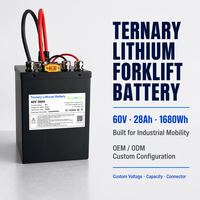 Pack de batteries lithium-ion personnalisé 60V 28Ah 1680Wh NCM avec BMS intelligent pour scooter électrique et moto électrique