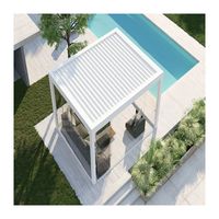 Pergola motorisée en aluminium de haute qualité, nouveau design, pergola extérieure avec côtés, toit de pergola pour maison