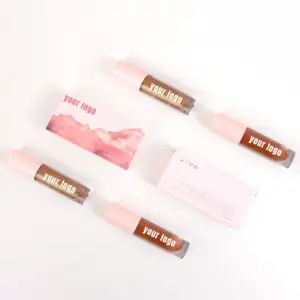 Fórmula vegana personalizar maquiagem plumper lip gloss crueldade livre atacado batom líquido de marca própria brilho labial