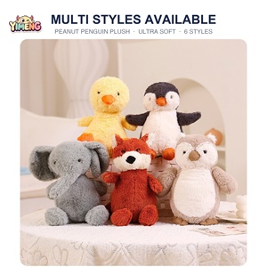 Peluche personnalisée d'animaux assis : pingouin, cochon, poussin, éléphant, <span class=keywords><strong>renard</strong></span> – 16-18 cm – Douce et mignonne – Décoration de chambre d'enfant – Cadeau pour tous les âges - Product Image 2