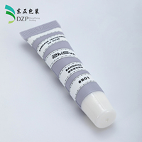 Tube cosmétique compressible en PE gris clair mat, 16 mm, vide, pour crème contour des yeux, nettoyant visage, lotion, échantillon de soin de la peau
