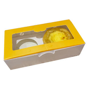 Caja de embalaje de panadería desechable de papel de grado alimenticio con logotipo impreso personalizado para natillas, tartas, <span class=keywords><strong>sushi</strong></span>, comida de bebé, laminación mate en relieve - Product Image 3