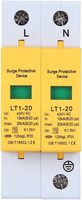 Dispositif de protection contre les surtensions AC 2P 20KA sur rail DIN, jaune, parafoudre basse tension, protection contre les surtensions SPD pour l'énergie solaire