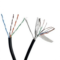 Câble réseau Cat5e 24AWG, fil Ethernet 4P en cuivre massif, gaine PVC, homologué 220V pour connexion LAN d'ordinateur, routeur, commutateur