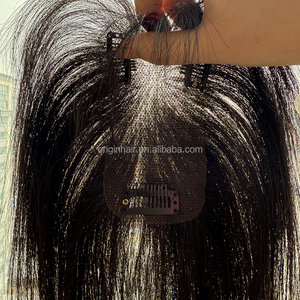 Extensiones de <span class=keywords><strong>Cabello</strong></span> Humano con Base de Encaje, Flequillo Postizo con Clip, Extensión de Flequillo <span class=keywords><strong>Natural</strong></span> Invisible para Mujeres, Pelucas - Product Image 4