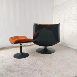 Fauteuil de loisir moderne de luxe à une place Fauteuil inclinable en cuir et tissu Fauteuil de salon Chaise longue Fauteuil à bascule - Product Image 5