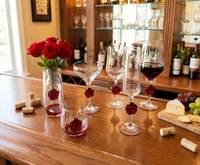 Verres à vin ovales faits à la main de style européen de la marque Raymond pour la Saint-Valentin, flûtes à cocktail pour les fêtes
