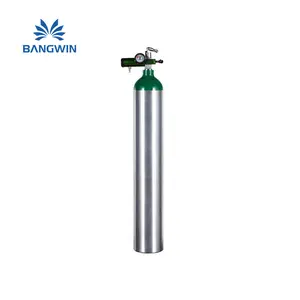 AS. A BW TC ISO Standard M6 1L 6cuft 170 liter silinder oksigen mini gas medis portabel dengan katup indeks pin CGA870