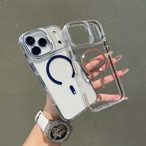 Coque de téléphone portable magnétique anti-chute colorée au design personnalisé avec support d'objectif pour iPhone 17 16 15 Pro Max 14 13 12 11 - Product Image 3
