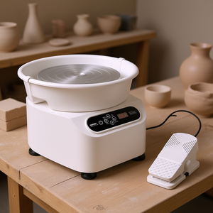 Tornio elettrico per ceramica da 10 pollici a trasmissione diretta da 350W con touchscreen per artigianato artistico, fai da te e creazione di smalti - Product Image 2