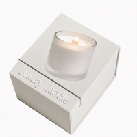Boîte cadeau rigide pliable avec logo personnalisé, emballage de parfum, boîte en carton recyclable avec insert, impression offset, vente en gros pour bougies