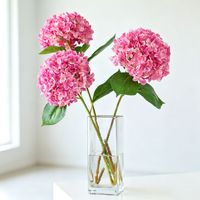 Bunga Hydrangea Sutra Buatan Besar 66cm Tangkai Ikat Tangan Dekorasi Pernikahan Hotel