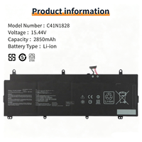Batterie d'ordinateur portable en gros C41N1828 pour ASUS ROG Zephyrus S GX531GV GX531GW GX531GX 60Wh 0B200-03020200 pour ordinateur portable