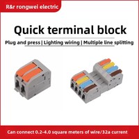 Connecteur rapide à âme en cuivre de haute qualité, terminal PA, adaptateur de connexion rapide sans outil, boîte de distribution d'éclairage stable