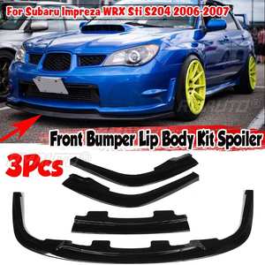 3pcs Car Front Bumper <b>Splitter</b> Lip Spoiler <b>Splitter</b> Deflector Lips Cover Trim Body Kit for Subaru Impreza WRX Sti S204 2006-2007 - Product Image 1