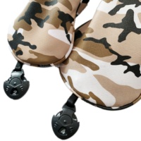 Couvre-chefs en bois de parcours pour conducteur marron personnalisé 135UT hybride ut Housse de club en cuir PU de camouflage Protéger les couvre-chefs de club de golf
