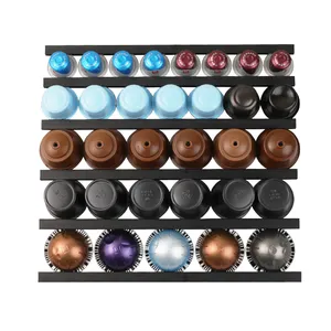 Support <span class=keywords><strong>mural</strong></span> IMellow en PVC écologique pour capsules de café Dolce Gusto <span class=keywords><strong>Nespresso</strong></span> K-Cup, conception flexible à 5 niveaux - Product Image 1