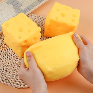 ของเล่นบีบชีสทรงลูกบาศก์ยักษ์ JinCan ของเล่นบีบชีสจำลองขนาดใหญ่พิเศษ ของเล่นบีบชีสแบบคืนตัวช้า - Product Image 4