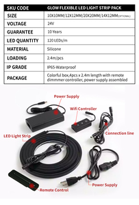 OEM/ODM Nhà cung cấp dự án <span class=keywords><strong>Led</strong></span> Neon Flex Kit kiến trúc tuyến tính Giải pháp chiếu sáng pre-lắp ráp Bộ dụng cụ trình điều khiển IP65 ETL chứng nhận - Product Image 6