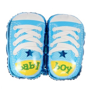 <span class=keywords><strong>Feliz</strong></span> <span class=keywords><strong>cumpleaños</strong></span> decoración suministros <span class=keywords><strong>55</strong></span>*75CM zapatos de bebé globo de la hoja de aluminio - Product Image 4
