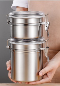 Boîte de conservation hermétique en acier inoxydable pour bonbons, thé, café et sucre, récipient <span class=keywords><strong>alimentaire</strong></span> en métal, boîtes de cuisine - Product Image 5
