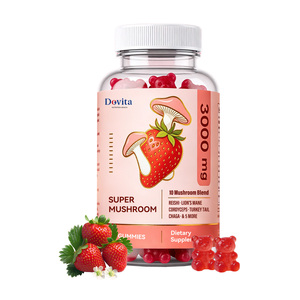 Gummies aux champignons Cordyceps OEM USA, complexe 5 en 1, mélange Lion's Mane et Reishi, certifié GMP, formule naturelle de haute qualité, végétalien - Product Image 1