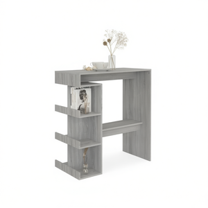 Sonoma Engineered Wood <b>Bar</b> <b>Table</b> Gray 39.4 X 19.7 In Multi Functional Modern Design For Home Or Commercial Use - Product Image 1