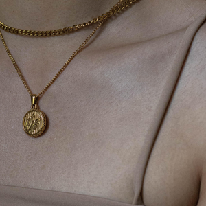 Deslustre joyería de moda gratis Pegaso colgante collar alado moneda encanto colgante 18K chapado en oro collar minimalista regalo - Product Image 3