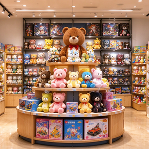 Conception d'intérieur personnalisée pour magasin de jouets, vitrine LED pour jouets, étagères pour boîtes mystères, aménagements de magasin de détail pour objets de collection - Product Image 1