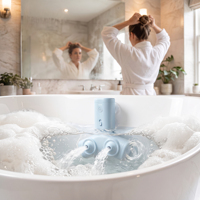 Machine à jets d'eau électriques pour bain à bulles sans fil avec batterie 2200 mAh, ventouses, spa à domicile, chargeur magnétique IPX7, moteur BLDC