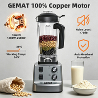 Mixeur Alimentaire Haute Puissance Gemat – Robot Culinaire Multifonctionnel et Robuste pour Jus et Smoothies