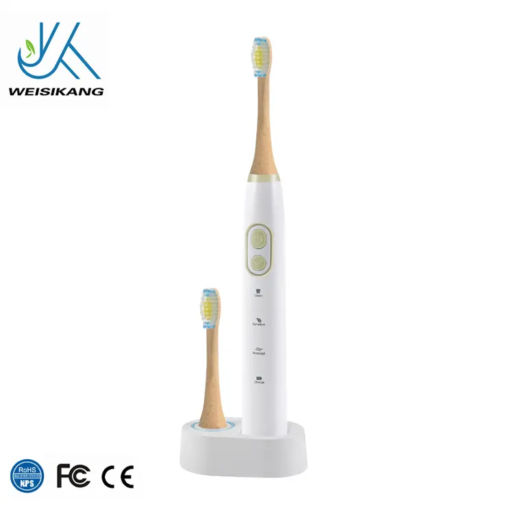 Bamboo Amazon Eco Rechargeable Travel Ultrasonic Vibration Electronic Automatic Sonic Electric Toothbrush for Adults 50 -