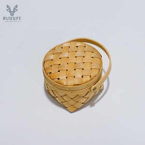 Nuevo diseño de la cesta de fruta de madera tejido de cesta con tapa - Product Image 2